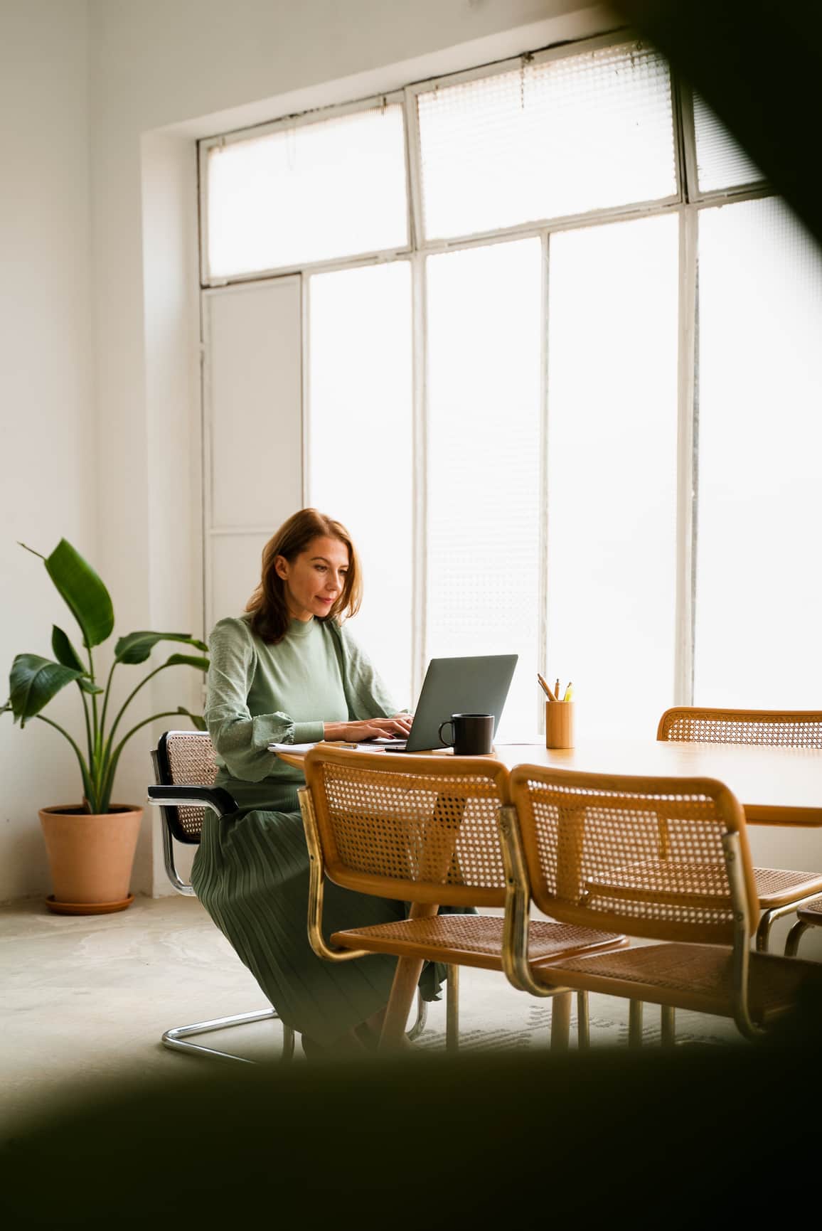 Person working on laptop
